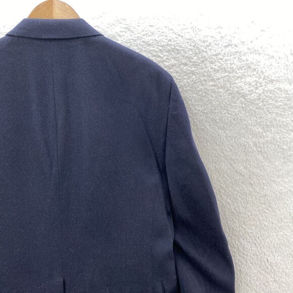 Jos A Bank 100% Camel Hair Blazer Men's 43R Blue Preppy American Academia Jacket - Picture 12 of 15